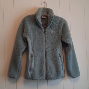 Columbia ladies L blue fleece zip up jacket